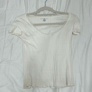 Ivory White Bow Shirt DISCONTINUED